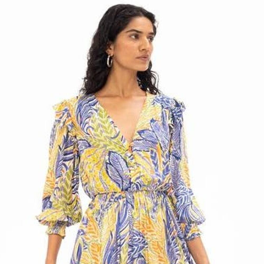 Banjanan Pearl Midi Dress S NWT Harvest Print Boho Cottage Core Resort Wedding - Picture 2 of 4